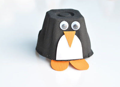 Make Penguins From Egg Boxes!