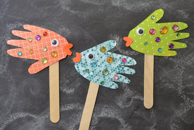 Under The Sea: How To Make Hand Print Fish Puppets