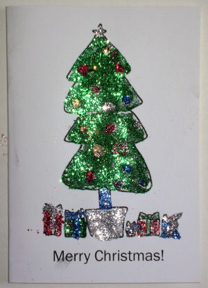 How To Make A Glitter Christmas Tree Card