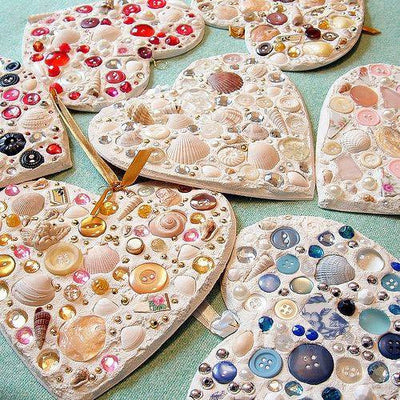Homemade Seashell and Button Gifts For Relatives
