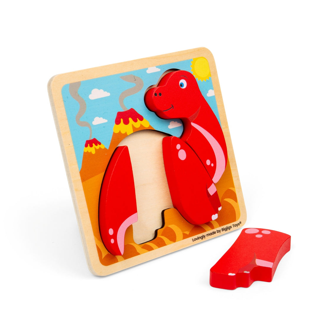 Bigjigs Chunky Lift Out Puzzle - Diplodocus
