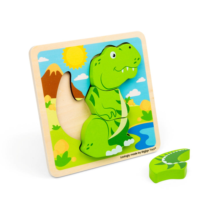 Bigjigs Chunky Lift Out Puzzle - T-Rex
