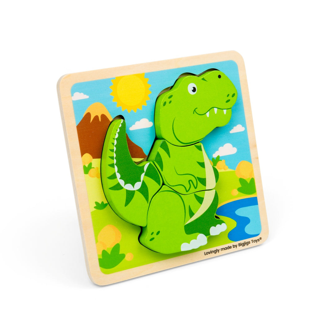 Bigjigs Chunky Lift Out Puzzle - T-Rex