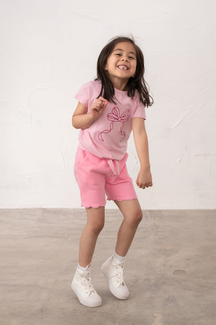 Lighthouse Causeway Tie Top - Pink Bow