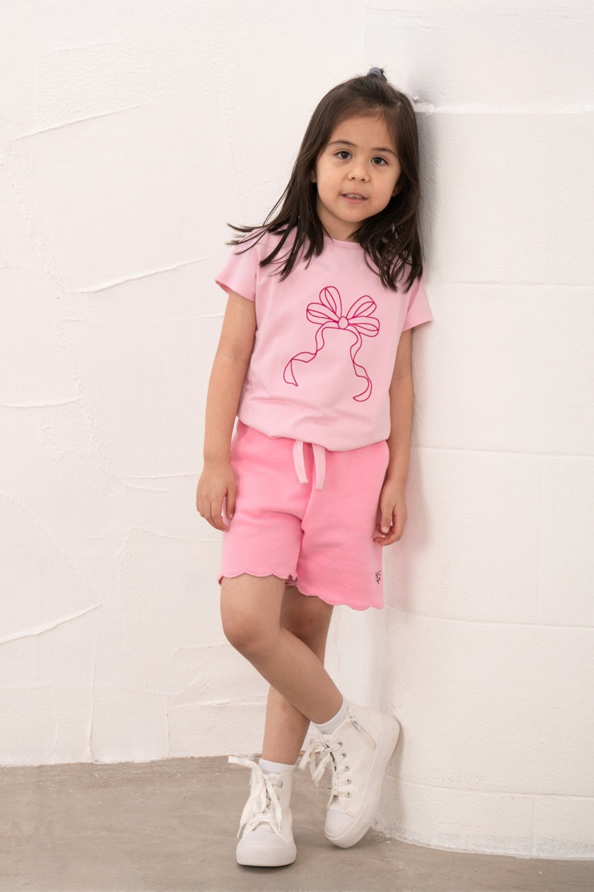 Lighthouse Causeway Tie Top - Pink Bow