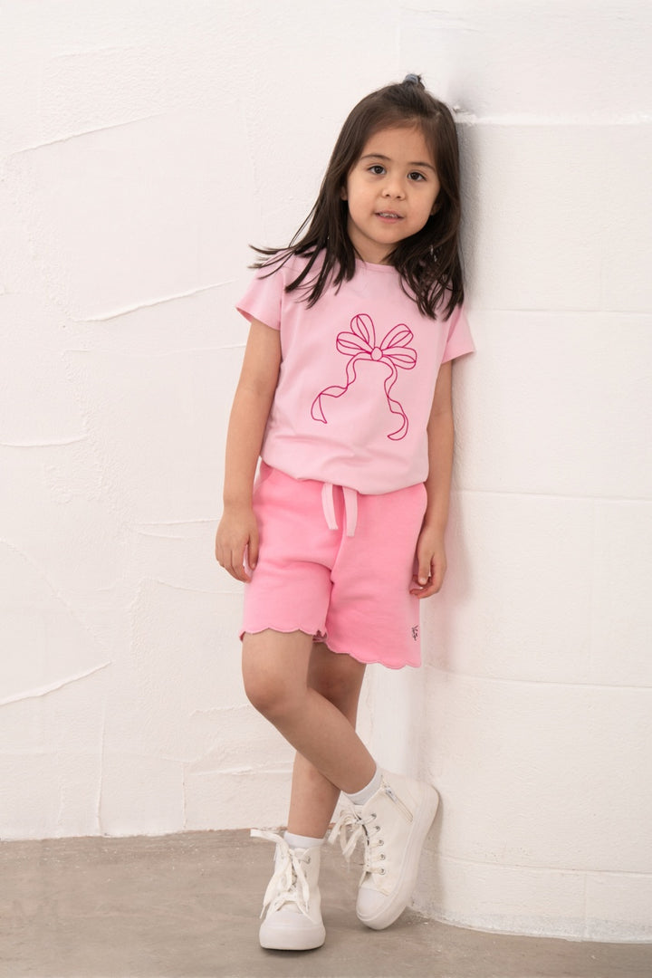 Lighthouse Causeway Tie Top - Pink Bow