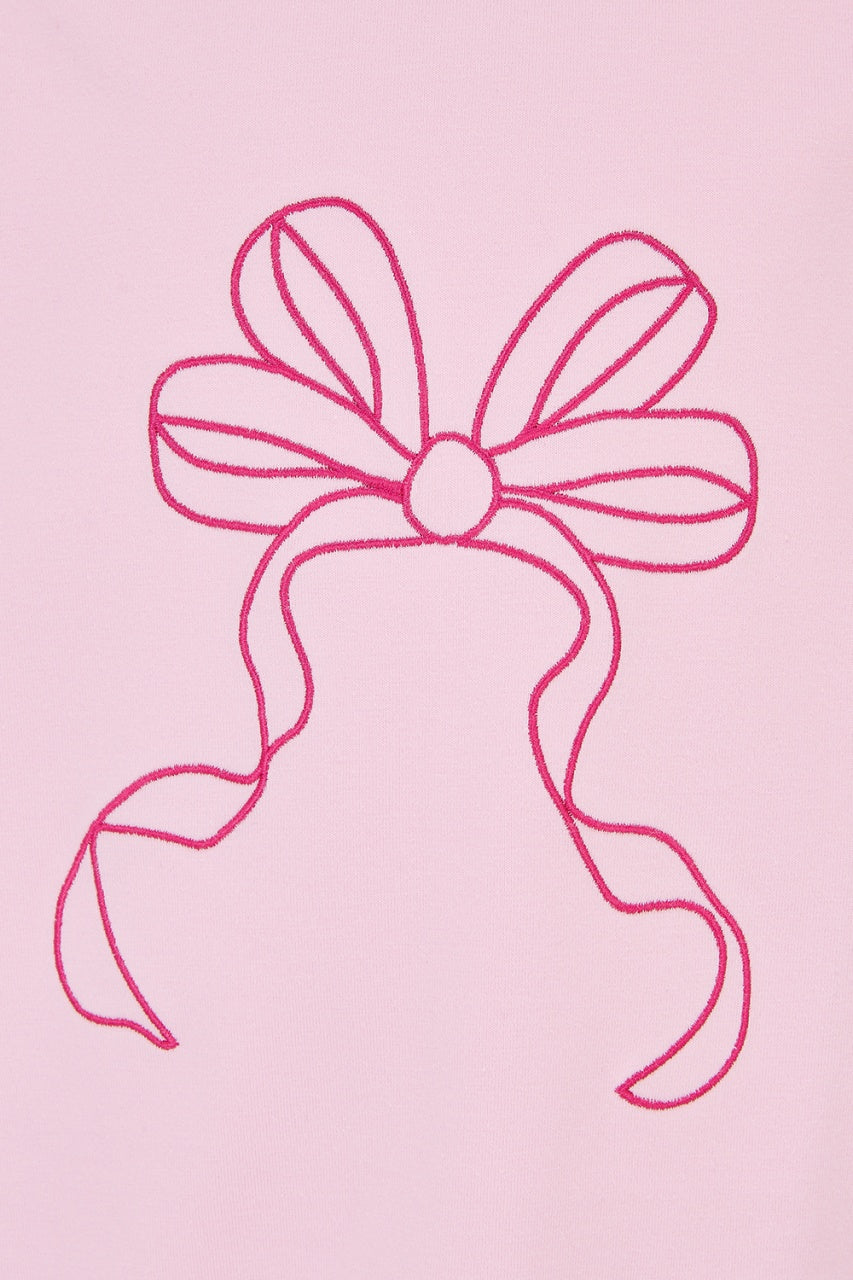 Lighthouse Causeway Tie Top - Pink Bow