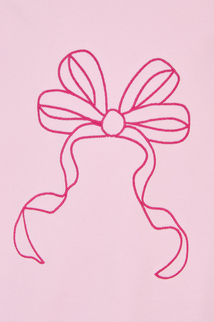 Lighthouse Causeway Tie Top - Pink Bow