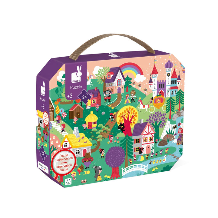 Janod Puzzle Suitcase -Observation Puzzle - The Tales (24 pieces)