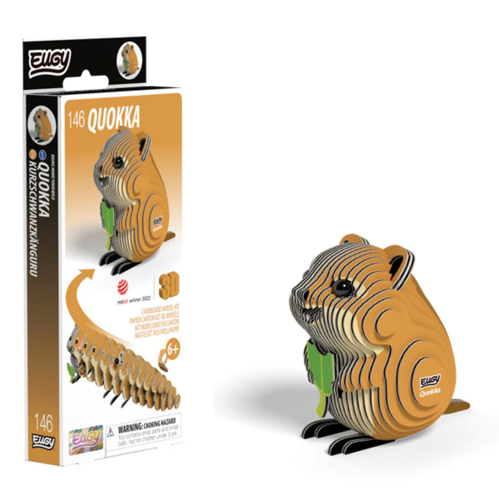 Eugy Quokka 3D Cardboard Model Kit