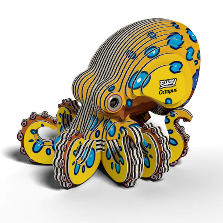 Eugy Octopus 3D Cardboard Model Kit