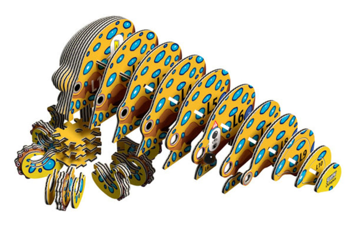 Eugy Octopus 3D Cardboard Model Kit