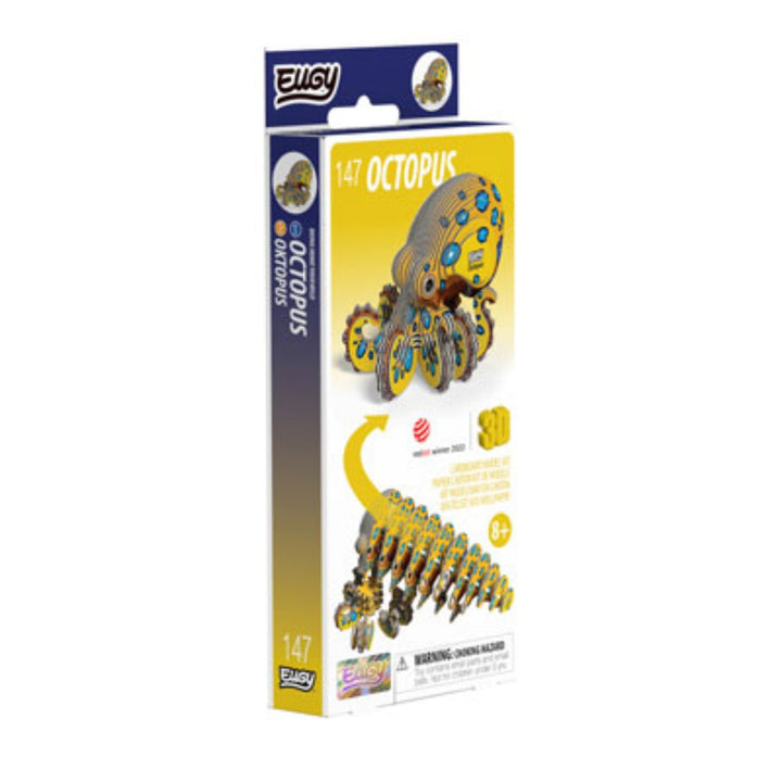 Eugy Octopus 3D Cardboard Model Kit