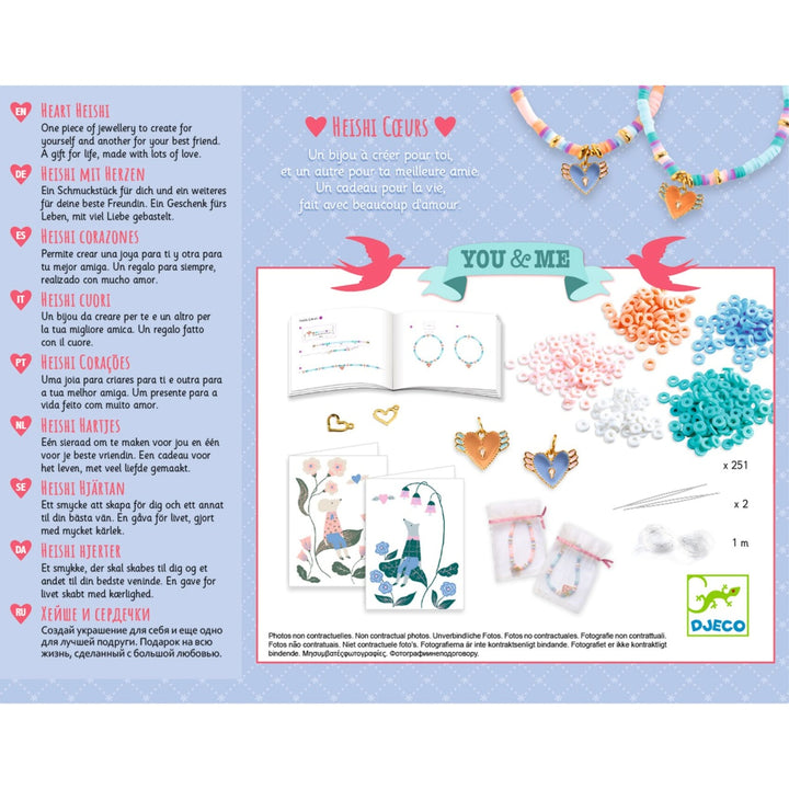 Djeco Heart Heishi Bracelet Bead Kit
