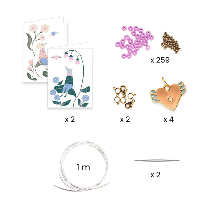 Djeco Heart Heishi Bracelet Bead Kit