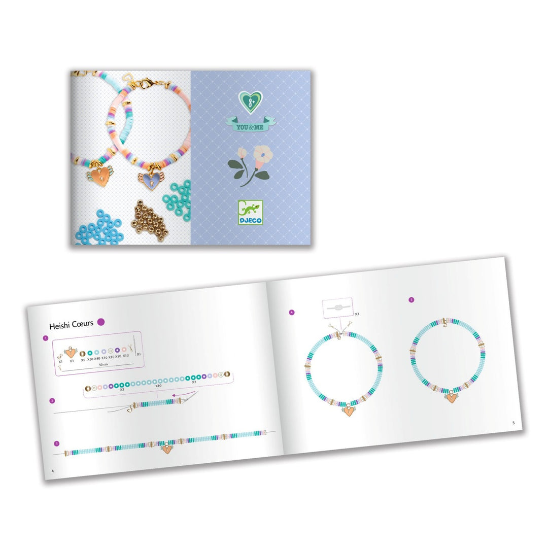 Djeco Heart Heishi Bracelet Bead Kit