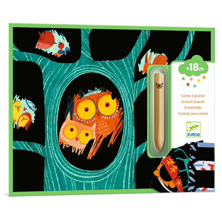 Djeco Scratch Cards for Little Ones -  Learning about animals