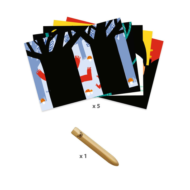 Djeco Scratch Cards for Little Ones -  Learning about animals