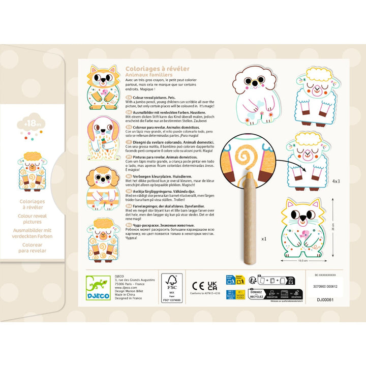 Djeco Magic Colouring - Domestic Animals
