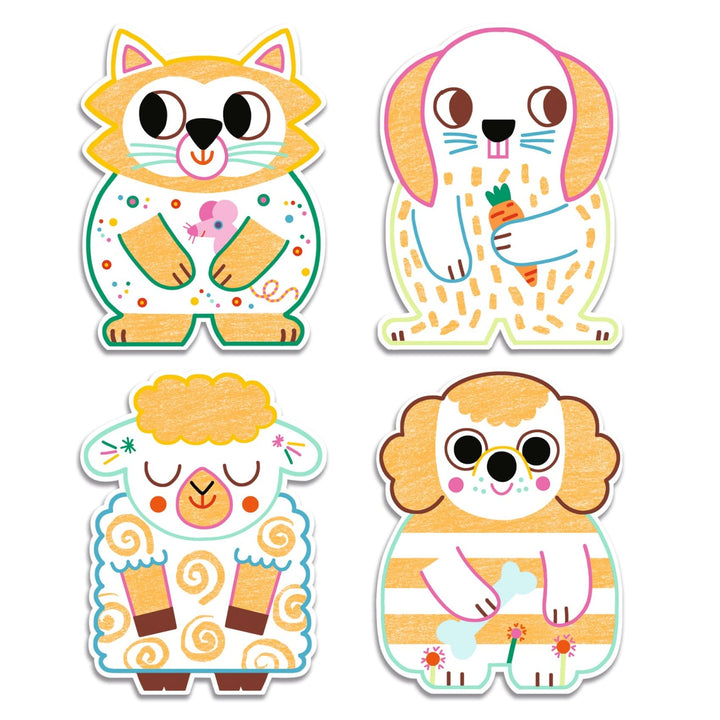 Djeco Magic Colouring - Domestic Animals