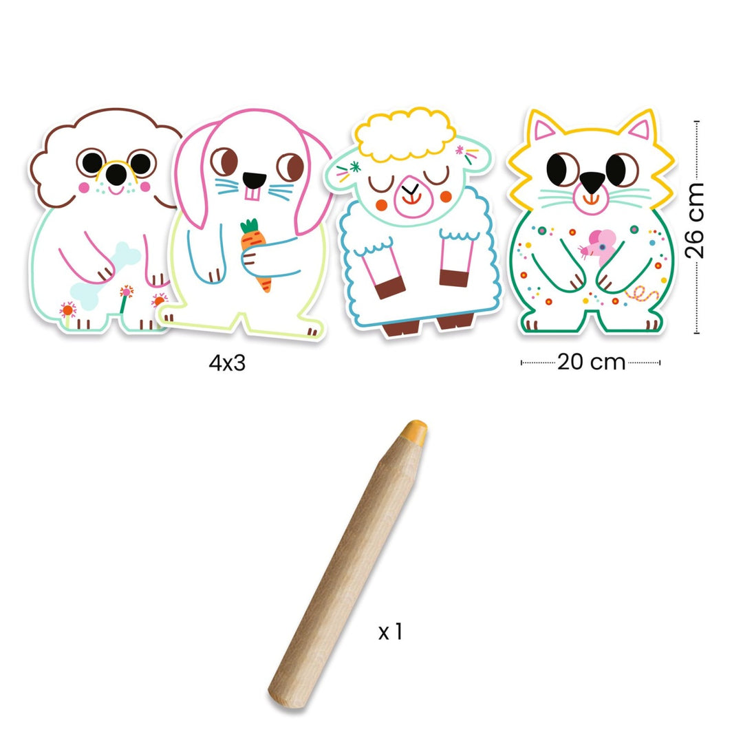 Djeco Magic Colouring - Domestic Animals