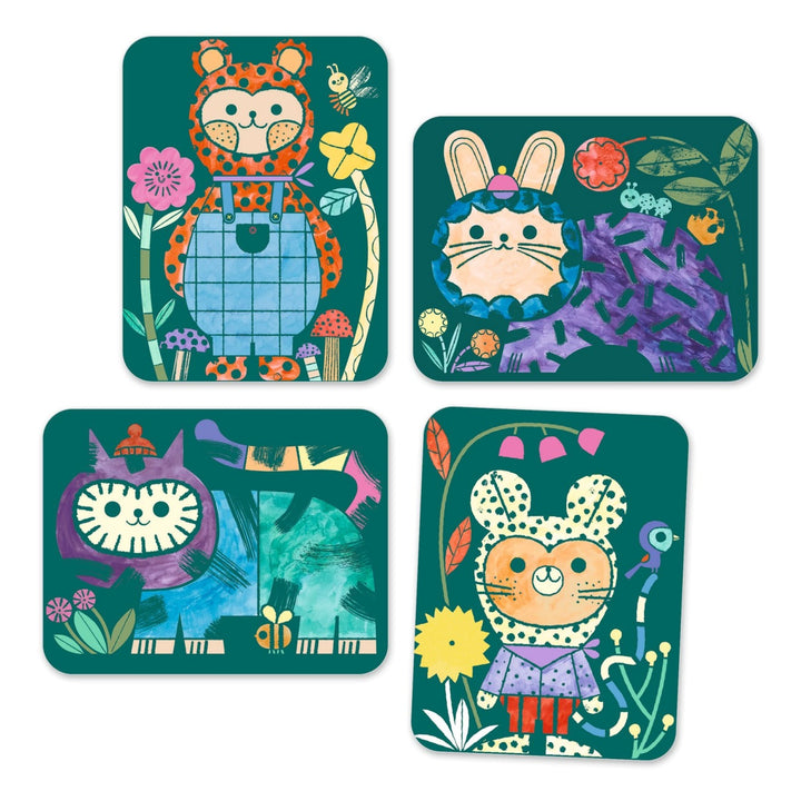 Djeco Magic Reveal Paint - Dressed-Up Animals
