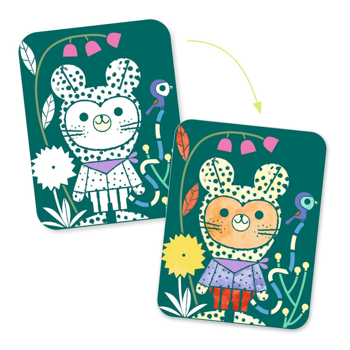Djeco Magic Reveal Paint - Dressed-Up Animals