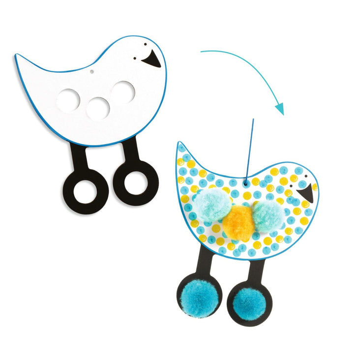 Djeco Colouring for Little Ones - Dots and Pompoms - In the Sky