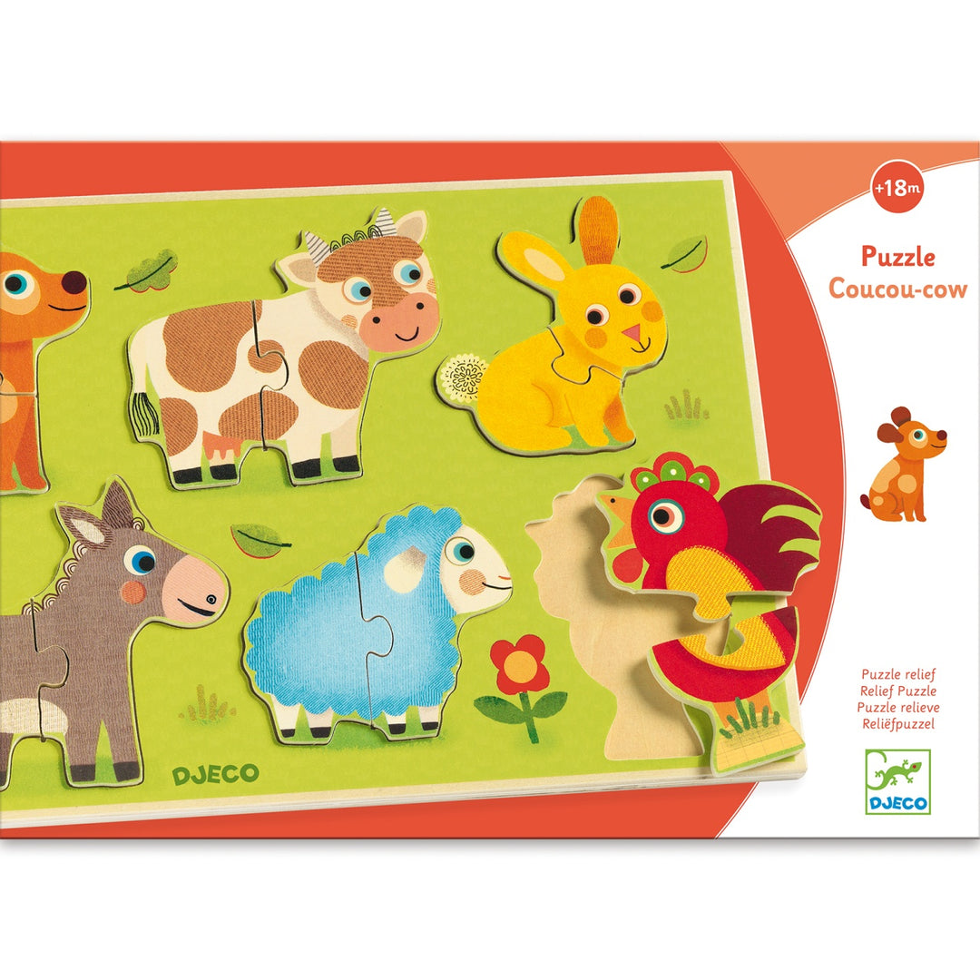Djeco Wooden Puzzle - Cou Cou Cow