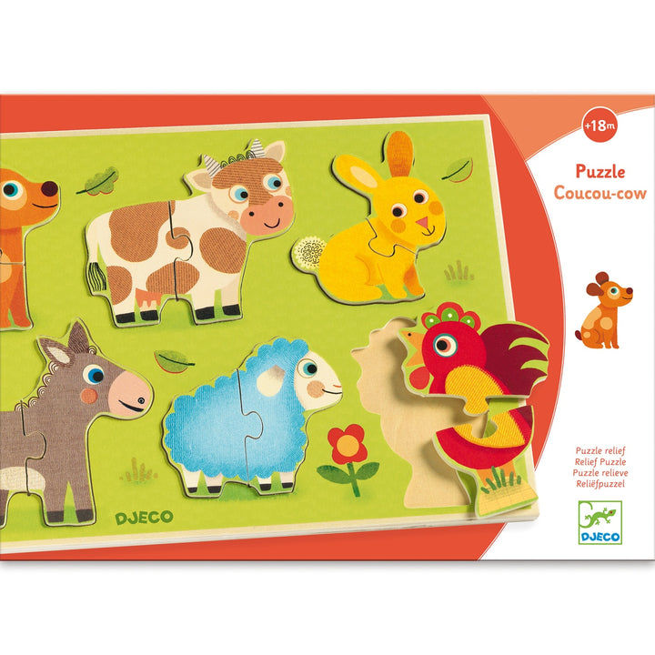 Djeco Wooden Puzzle - Cou Cou Cow