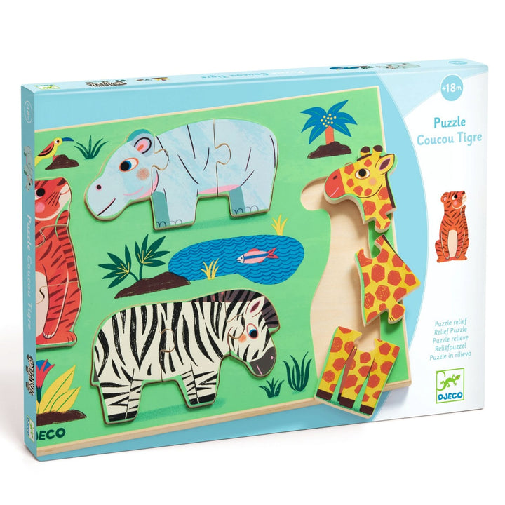 Djeco Wooden Puzzle - Cou Cou Tiger