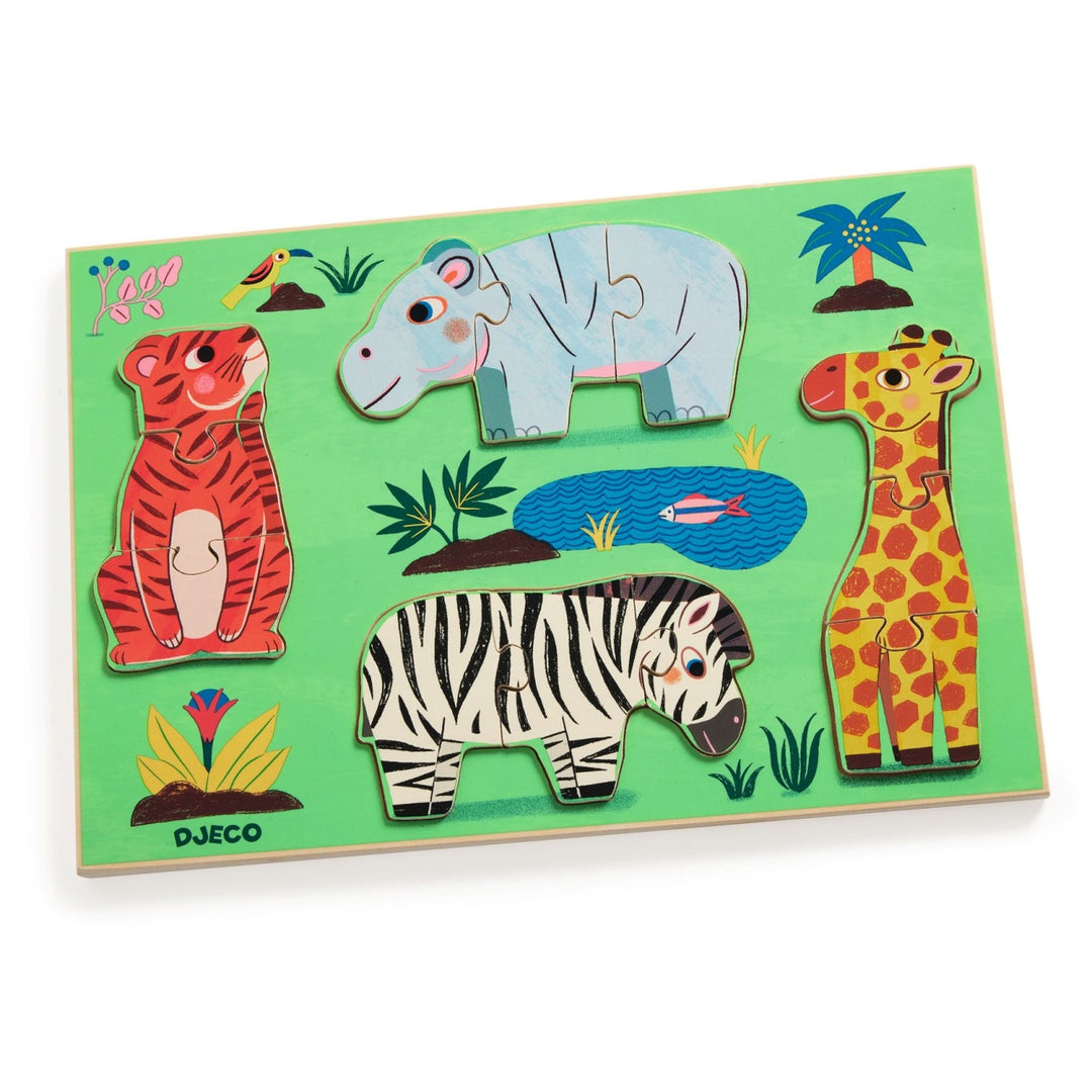 Djeco Wooden Puzzle - Cou Cou Tiger