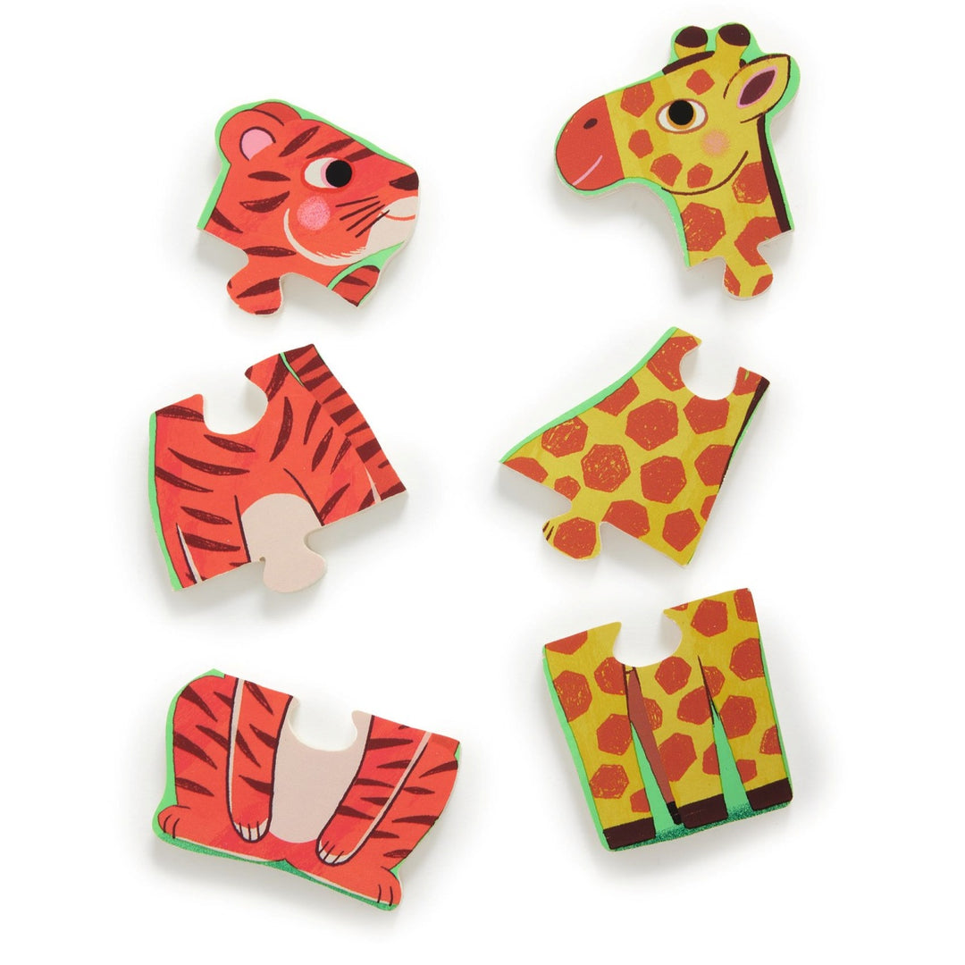 Djeco Wooden Puzzle - Cou Cou Tiger