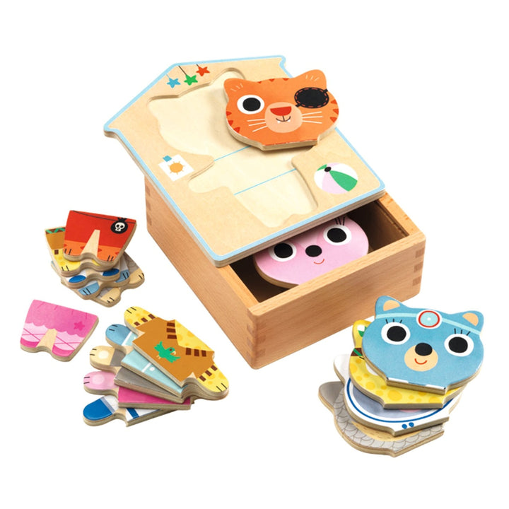 Djeco Dress-up Mix Wooden Puzzle
