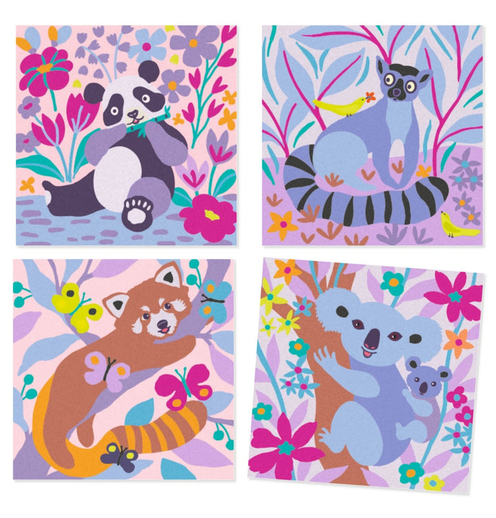 Djeco Coloured Sand and Glitter Art - Velvety Paws