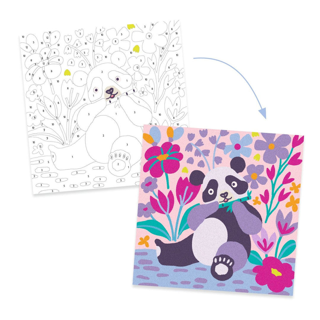 Djeco Coloured Sand and Glitter Art - Velvety Paws