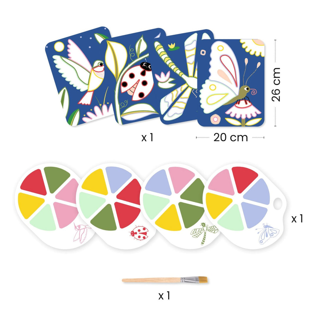Djeco Paint for Little Ones - Palette Painting - Creepy Crawlies