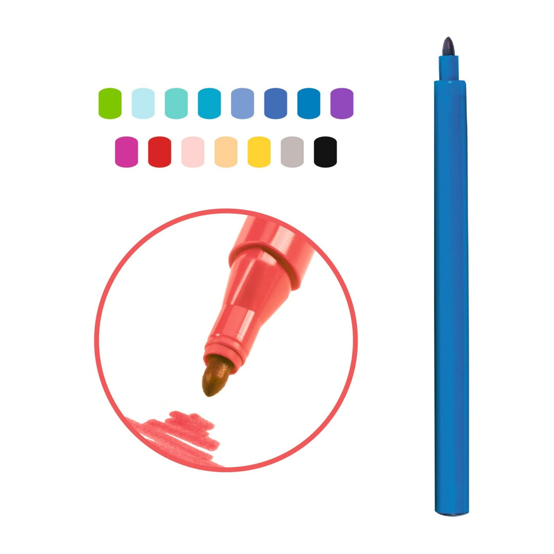 Djeco Pacific 15 Felt Tips with fine tips