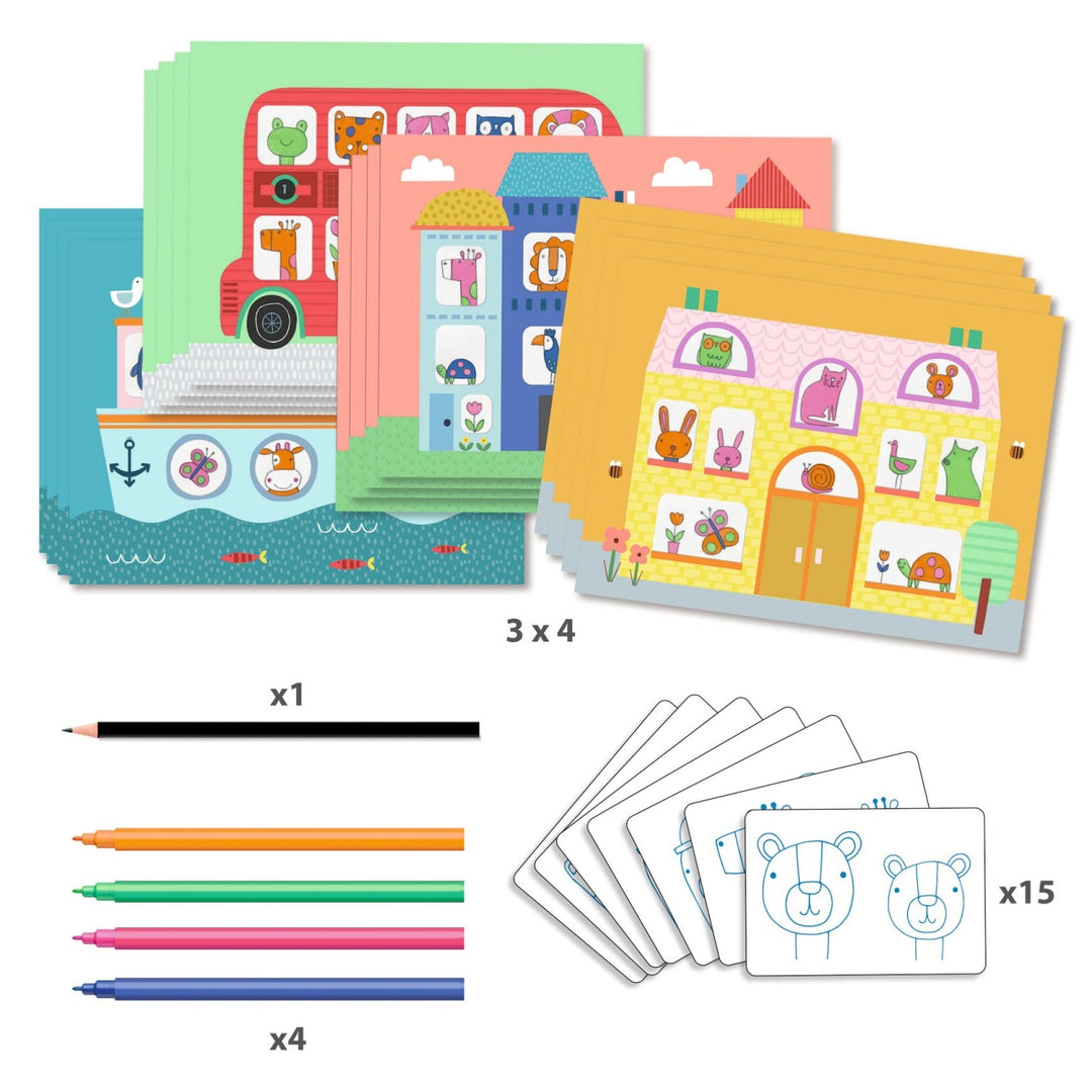 Djeco Tracing is an Art Colouring Set