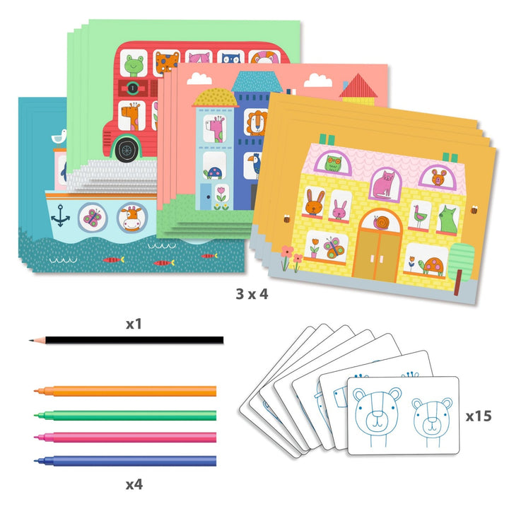 Djeco Tracing is an Art Colouring Set