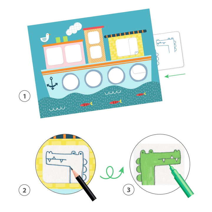 Djeco Tracing is an Art Colouring Set