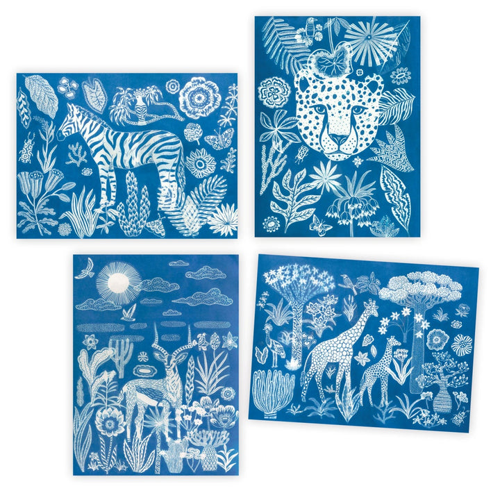 Djeco Cyanotypes - Night-time in the Savannah