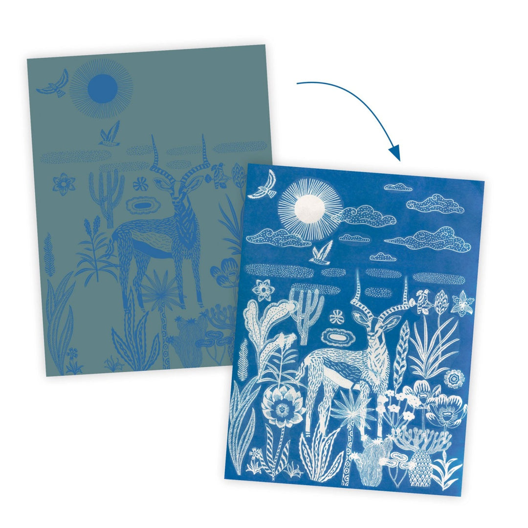 Djeco Cyanotypes - Night-time in the Savannah