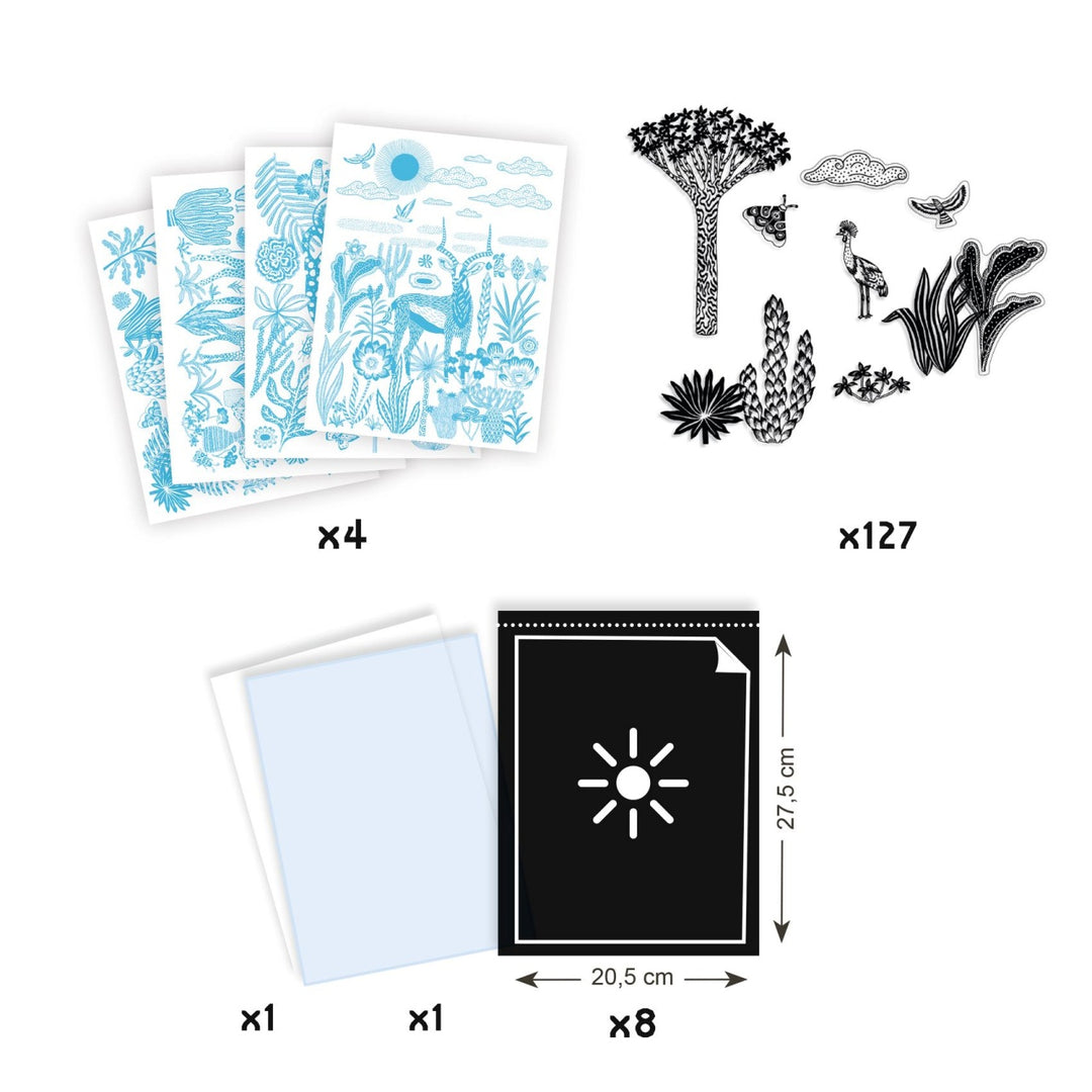 Djeco Cyanotypes - Night-time in the Savannah