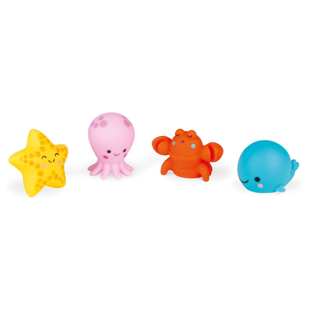 Janod Bath Toy - Sea Animal Squirters