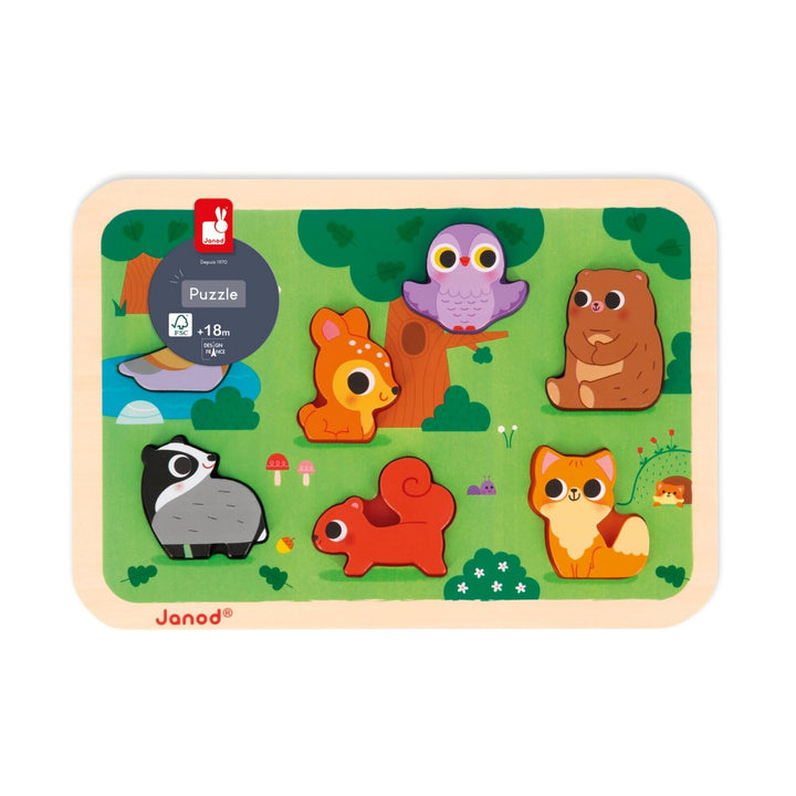 Janod Chunky Wooden Puzzle - The Forest