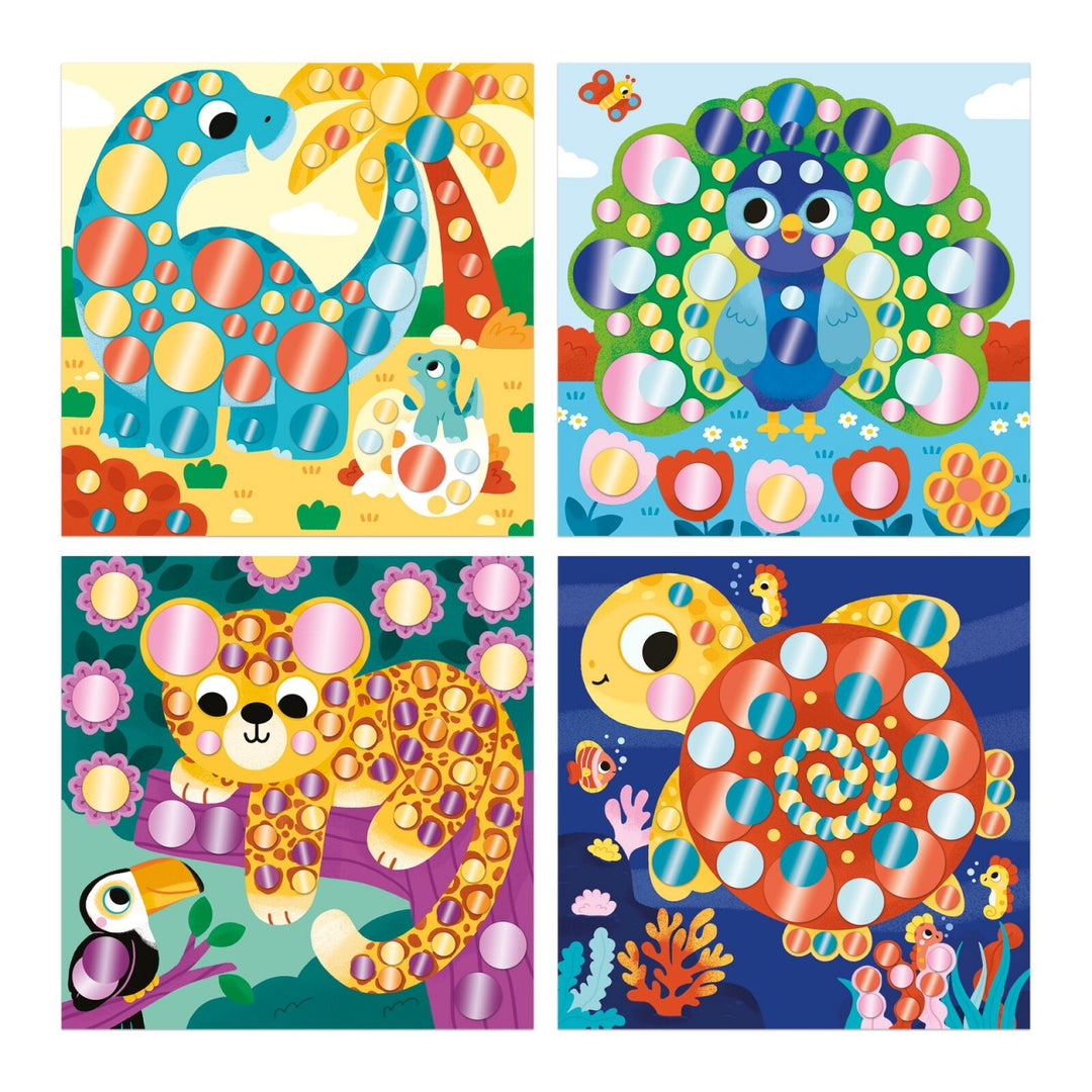 Janod Creative Set of Round Metal Stickers - 3 years