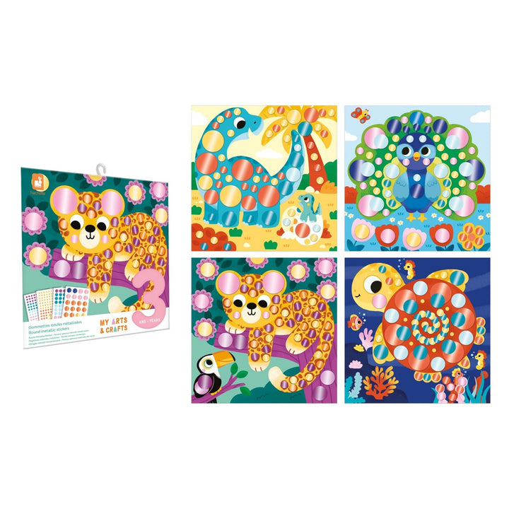 Janod Creative Set of Round Metal Stickers - 3 years