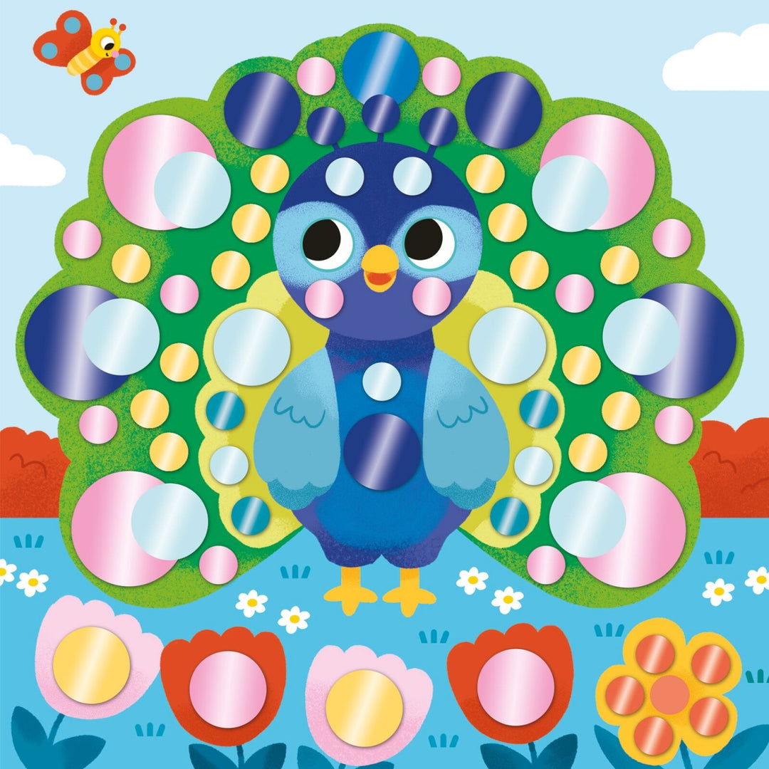 Janod Creative Set of Round Metal Stickers - 3 years