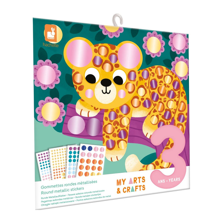 Janod Creative Set of Round Metal Stickers - 3 years